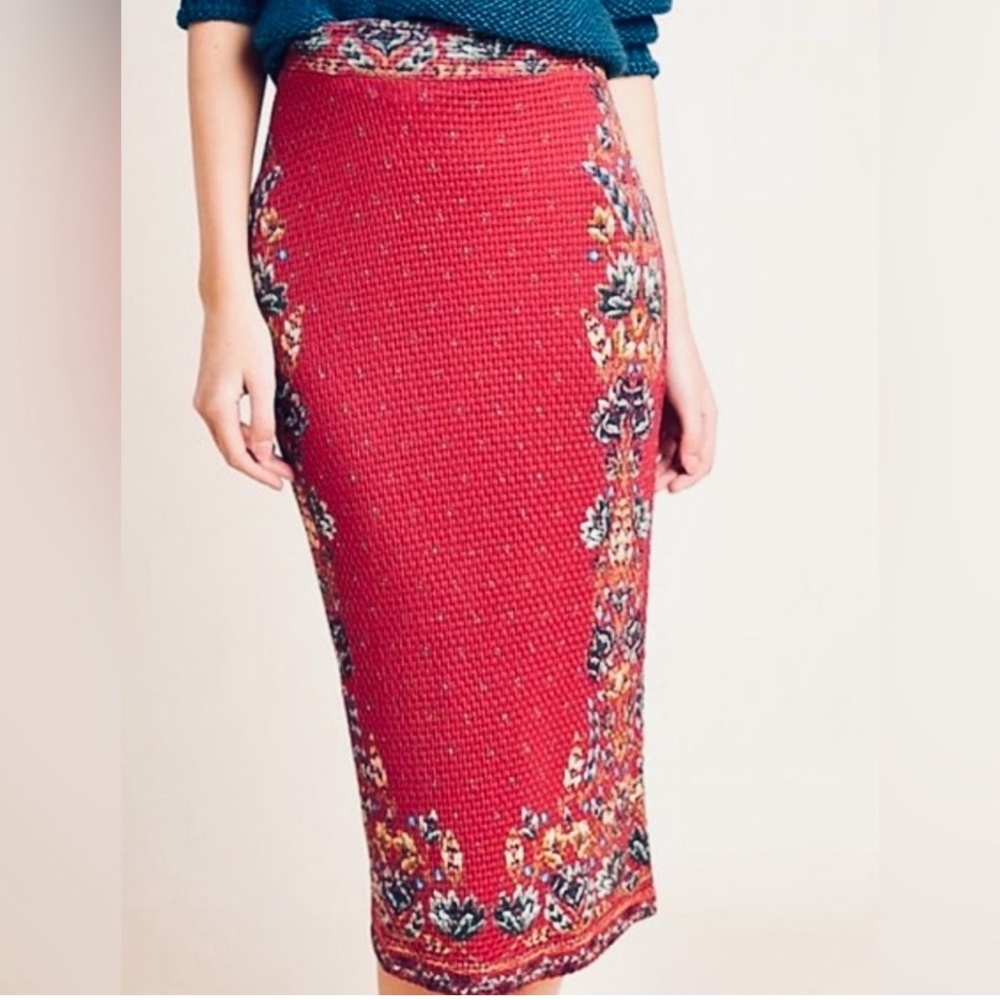 Anthropologie midi skirt